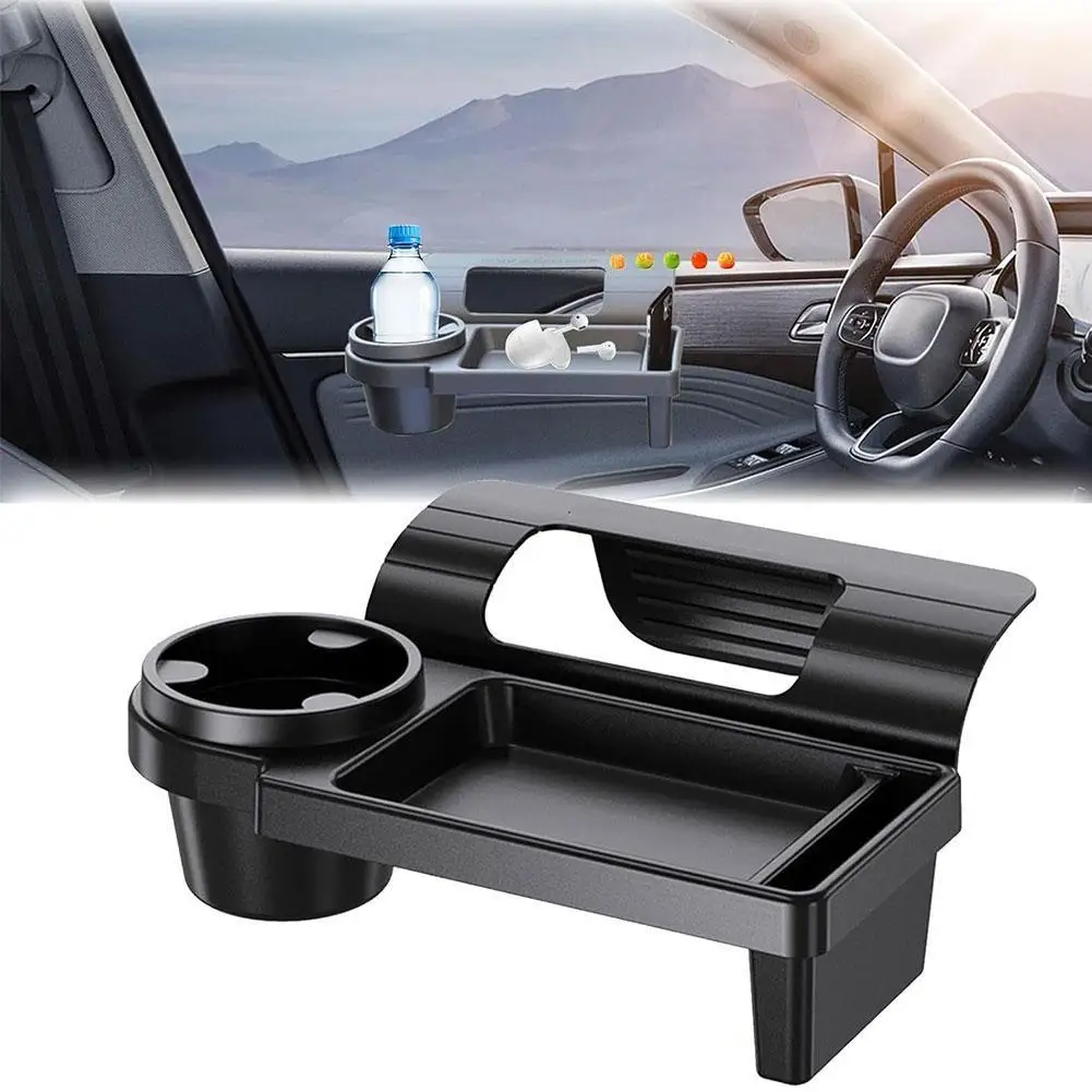 New Multifunctional Car Organizer Box With Cup Holder Drink Holder Side Door Window Phone Slot Hanging Storage Rack For Vehicle