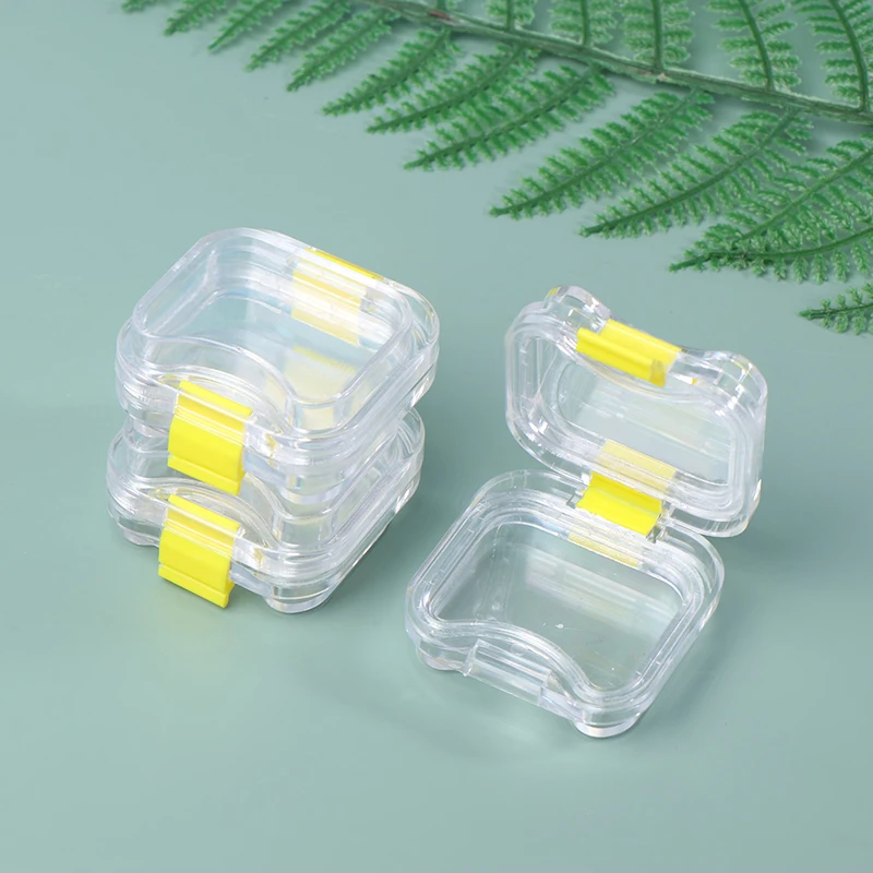 

1Pc Denture Storage Box With Transparent Flexible Film Dentist Material Dental Plastic Membrane Boxes Small Dental Crown Box