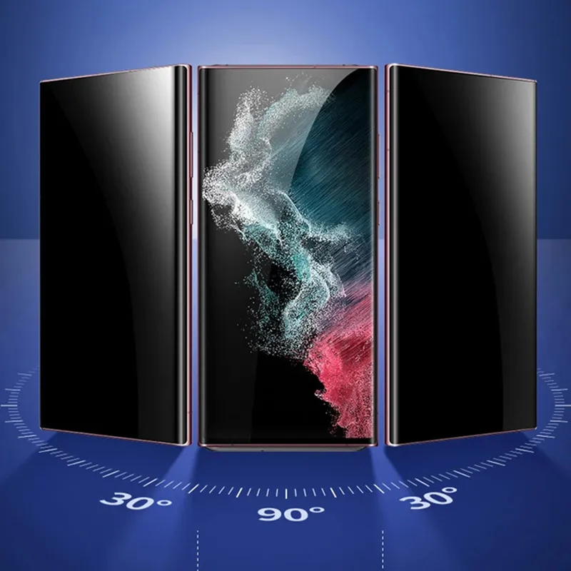 3 Piezas Película de Hidrogel Antiespía para Samsung Galaxy S20 S21 S23 S22 S24 Ultra S21 FE Note 10 20 Ultra Protector de Privacidad 3