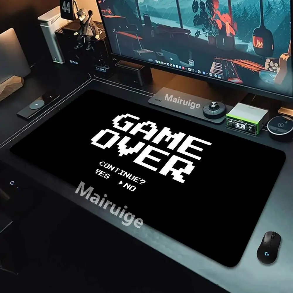 

Game Over Mouse Pad Large Computer Office Game Table Mats XXL Rubber Anti-slip Gaming Keyboard Mousepads Long Desk Pads 400X900