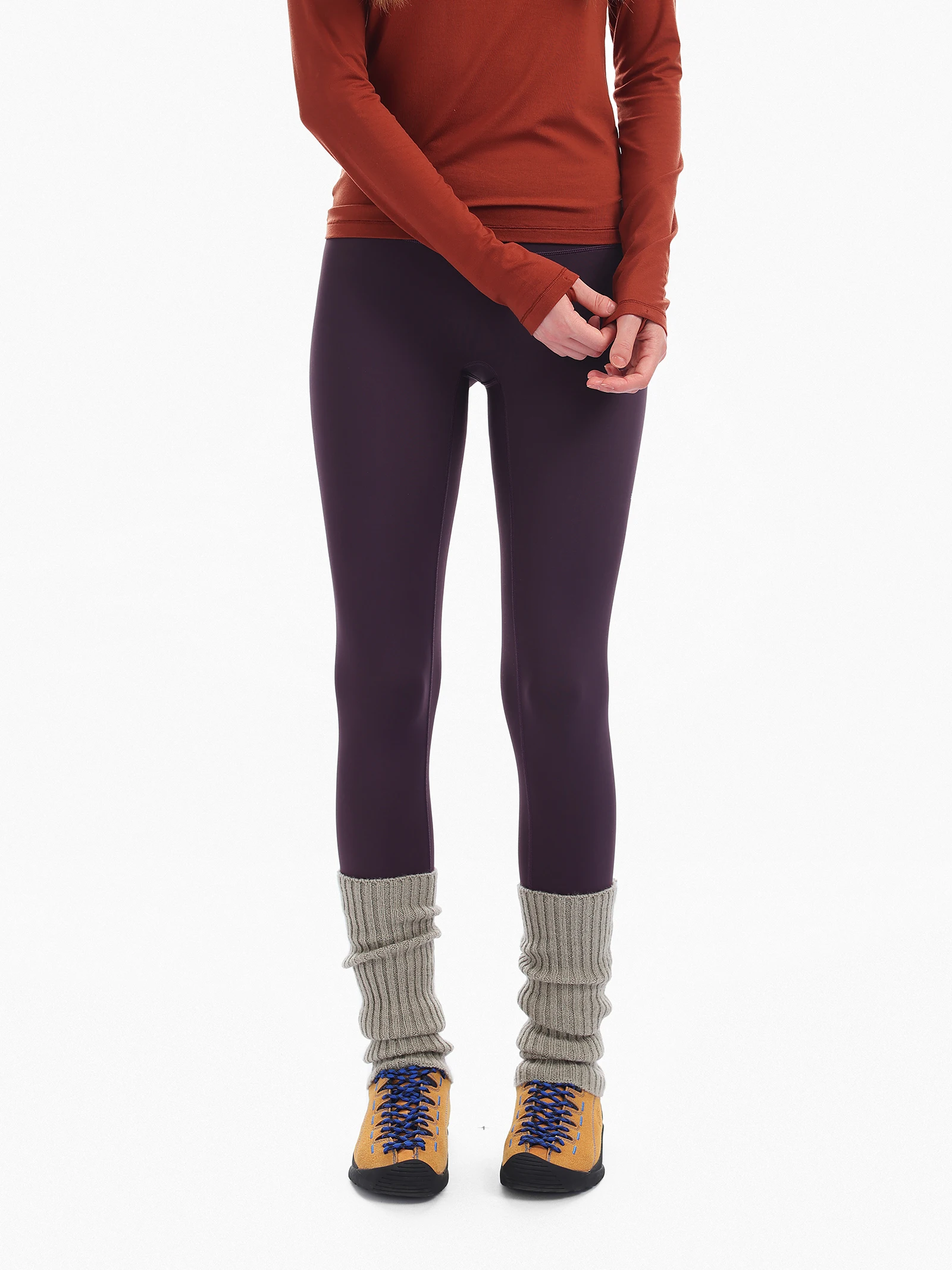 High Waist Thin Fleece Yoga Pants Women's Autumn Training Trousers Casual Lightweight Sports Long Pants Ladies Bottoms