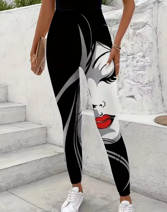 

Women's 3D Print Leggings Stretchy Workout Leggings Slim Tights Sexy Yoga Pants Trendy Cool Trousers Fashion