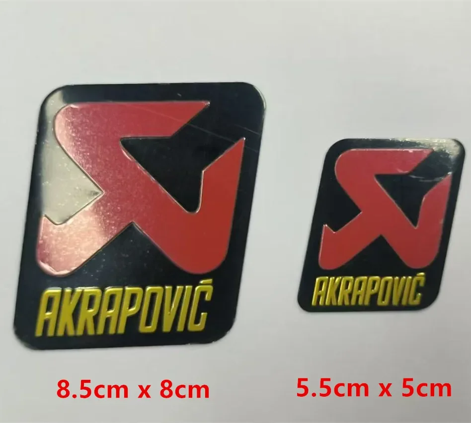 3D Aluminium Motorcycle Stickers Decal for Akrapovic Exhaust Muffler Car Moto Decoration Badge Emblem Bumper Stickers Labeling