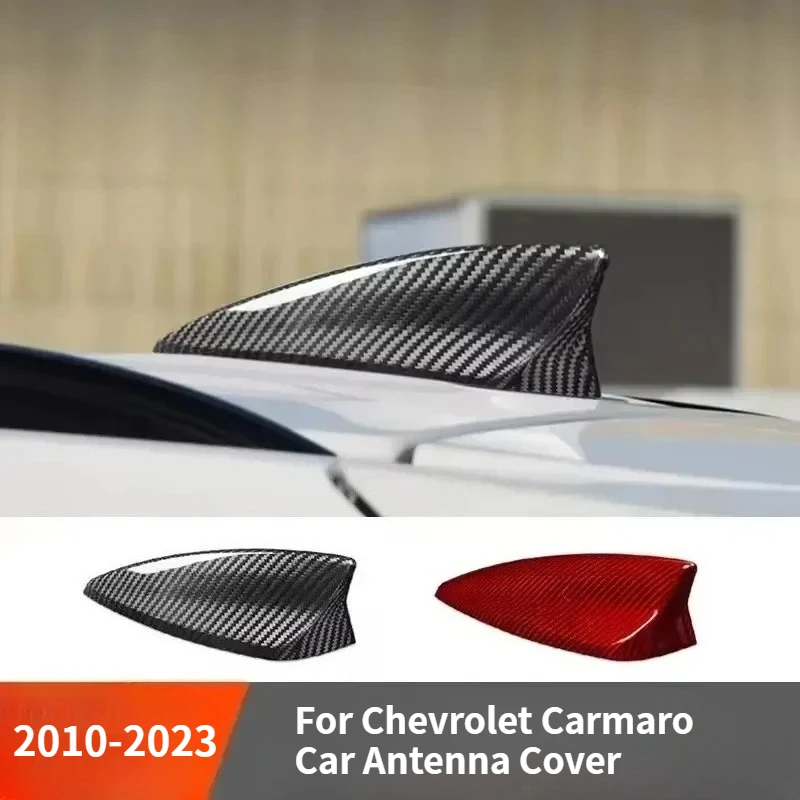 

For Chevrolet Camaro 2010-2023 Real Dry Carbon Fiber Outer Car Door Handle Shark Fin Antenna Cover Modification Accessories