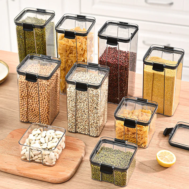 Airtight Food Storage Container Handy Stackable Containers for Salt Herbs Spices Coffee Bean Formula Popcorn BPA-Free Tight Seal