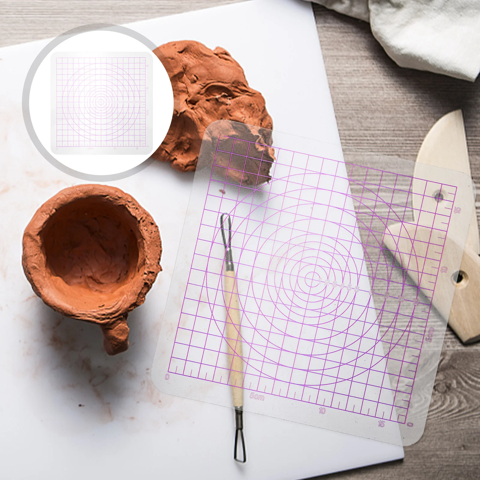 

Acrylic Clay Pressing Plate 3Mm Thick Clear Rolling Board For Diy Polymer Clay Sculpting Craft Tool Square Smooth Edge