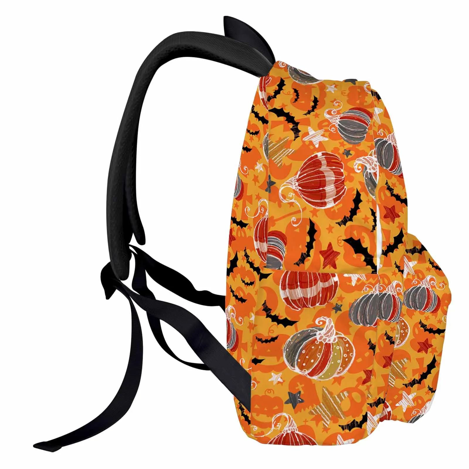 

Halloween Hand-Painted Pumpkin Backpack Teenagers Student School Bags Laptop Custom Backpack for Men Women Travel Bag