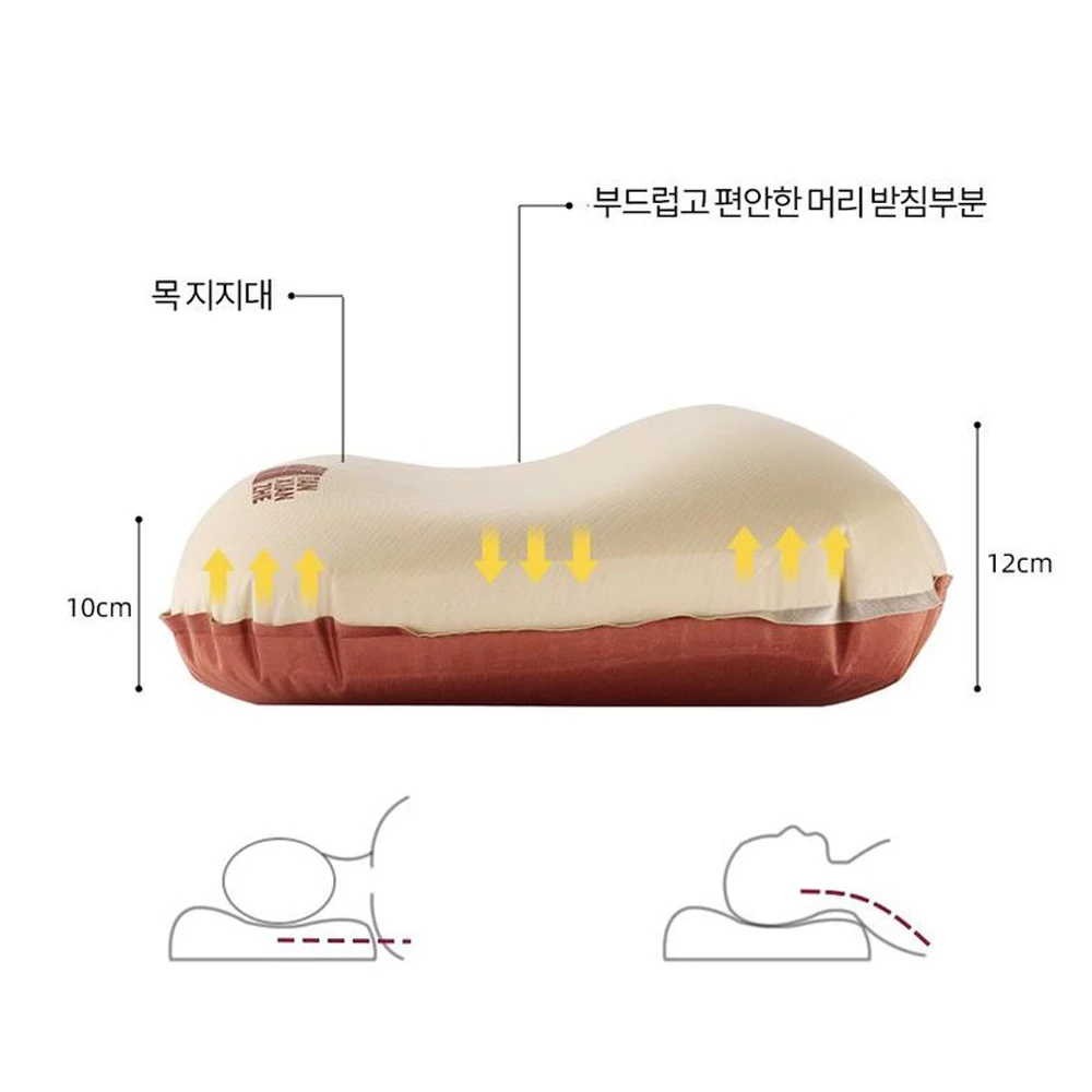 TXZ Outdoor Portable Folding Travel Sleep Pillow, Camping Tent pillow equipment, Comforating Picnic Beach Camping Inflatable image 5