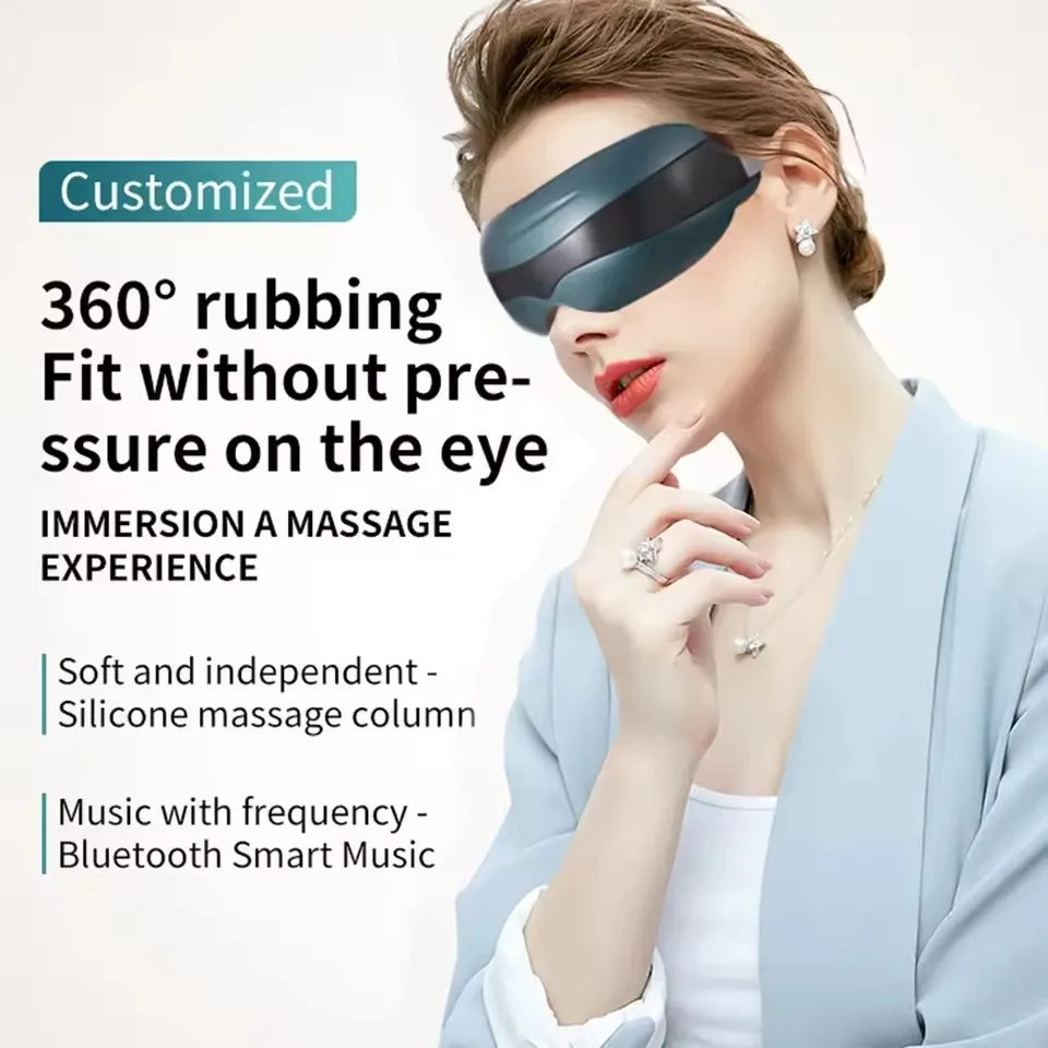 

Массажер для глаз 16, электрическая массажная головка, Bluetooth, музыка, мигрень, расслабление, уменьшение напряжения глаз, темные круги, улучшение сна, праздничный подарок