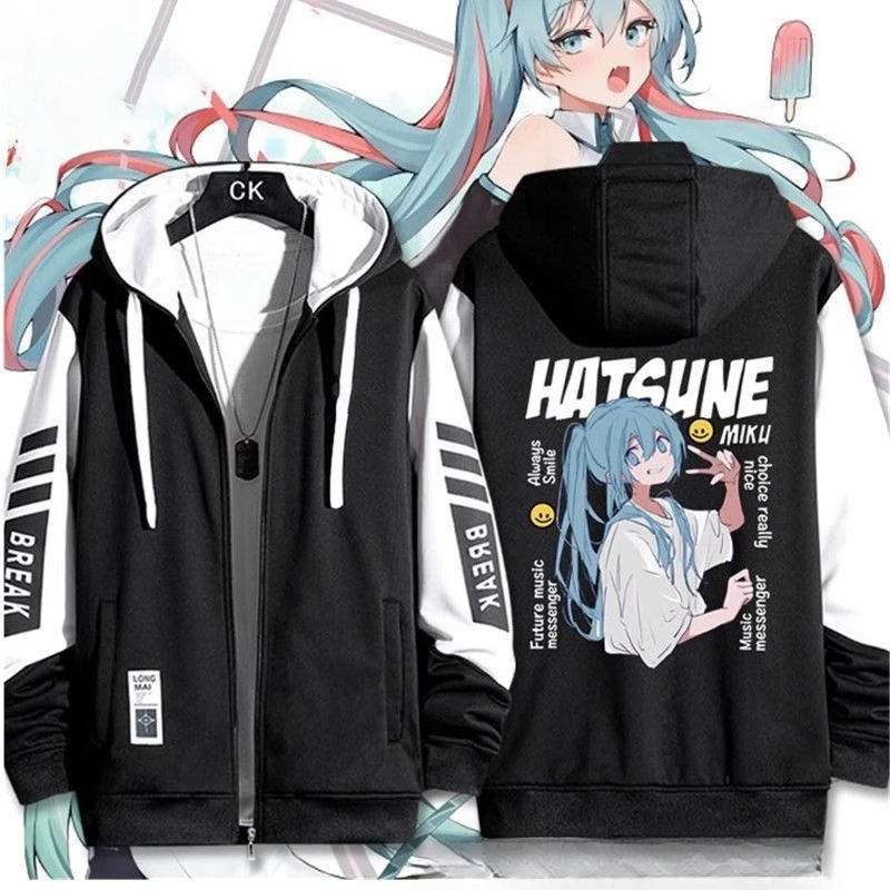 هاتسون ميكو أنيمي الإبداعية kawaii الطرفية ميكو مقنعين البلوز لطيف 2D ميكو سترة الخريف تأثيري الملابس هدية بالجملة #1