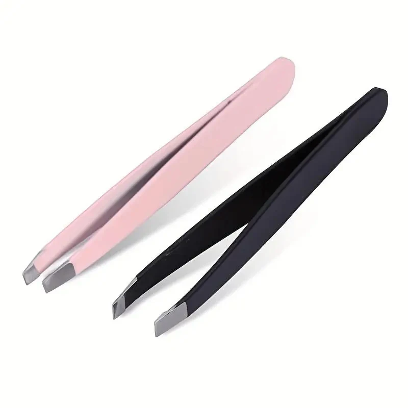 1 Precision Stainless Steel Tweezers - Ergonomic Design, Anti-Rust, Easy to Pluck and Arrange, Ideal for Home or Salon