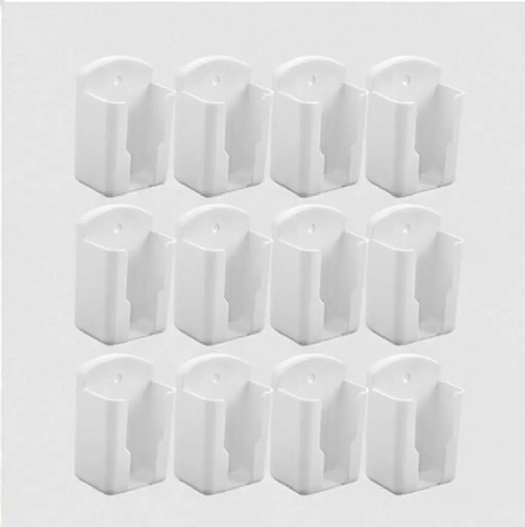 10Pcs Wall Mounted Remote Organizer Box Cream Finish No Punching Adhesive Remote Holder for Living Room Bedroom Air Conditioning