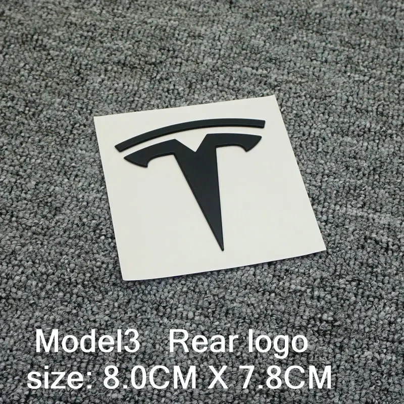 Suitable for Tesla Model 3 Model Y car logo pasting, tail badge, front badge, large logo modification, blackening