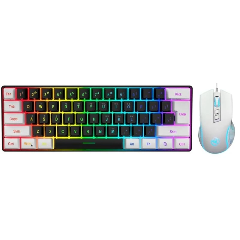 

61Keys LED Backlit Gaming Keyboard and Mouse Combo USB Port Comfortable Typing