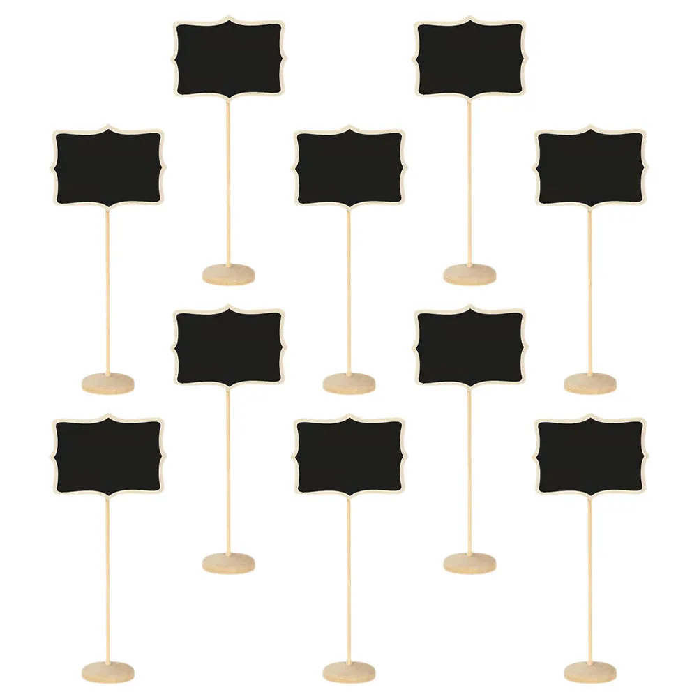 

10Pcs Mini Chalkboard Signs Small Wooden Blackboard Erasable Message Boards for Party Table Decoration Wedding Home