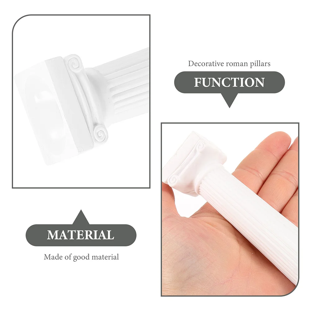 

8Pcs Roman Pillar Cake Stacking Columns Mini White Decorative Photo Props for Wedding Cake DIY Crafts Table Sand Display