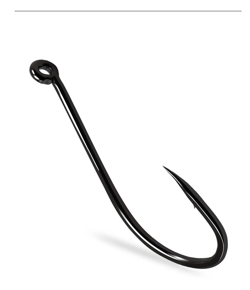 ZYZHE 50 Stück/Set Schwarze Oktopus-Schnurhaken aus Hochkarbon-Stahl in 16 Größen, BKK Haken, Scharfe Oktopus-Fischhaken, Angelausrüstung – Detail 6
