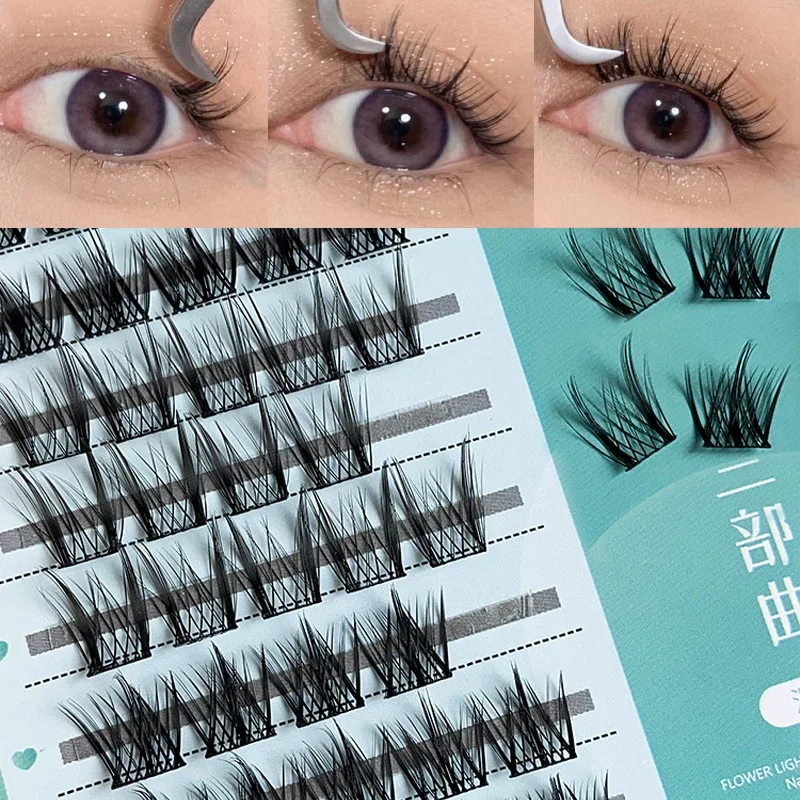 8 Rows Lazy Trilogy Anime False Eyelashes Fluffy Sunflower Lashes Clusters DIY Segmented Natural Eyes Makeup Extension Tools