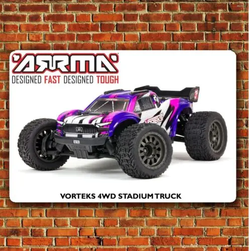 1pcs,Metal Poster Rc Car Tin Sign Plaque Arrma Vorteks