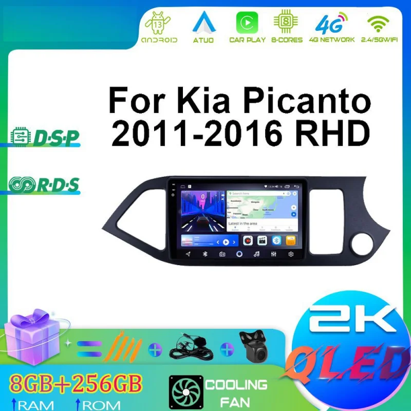 

For Kia Picanto 2011 2012 2013-2016 RHD Car Multimedia Player Android Car Player GPS WIFI Carplay 4G Car Radio Navigation Stereo