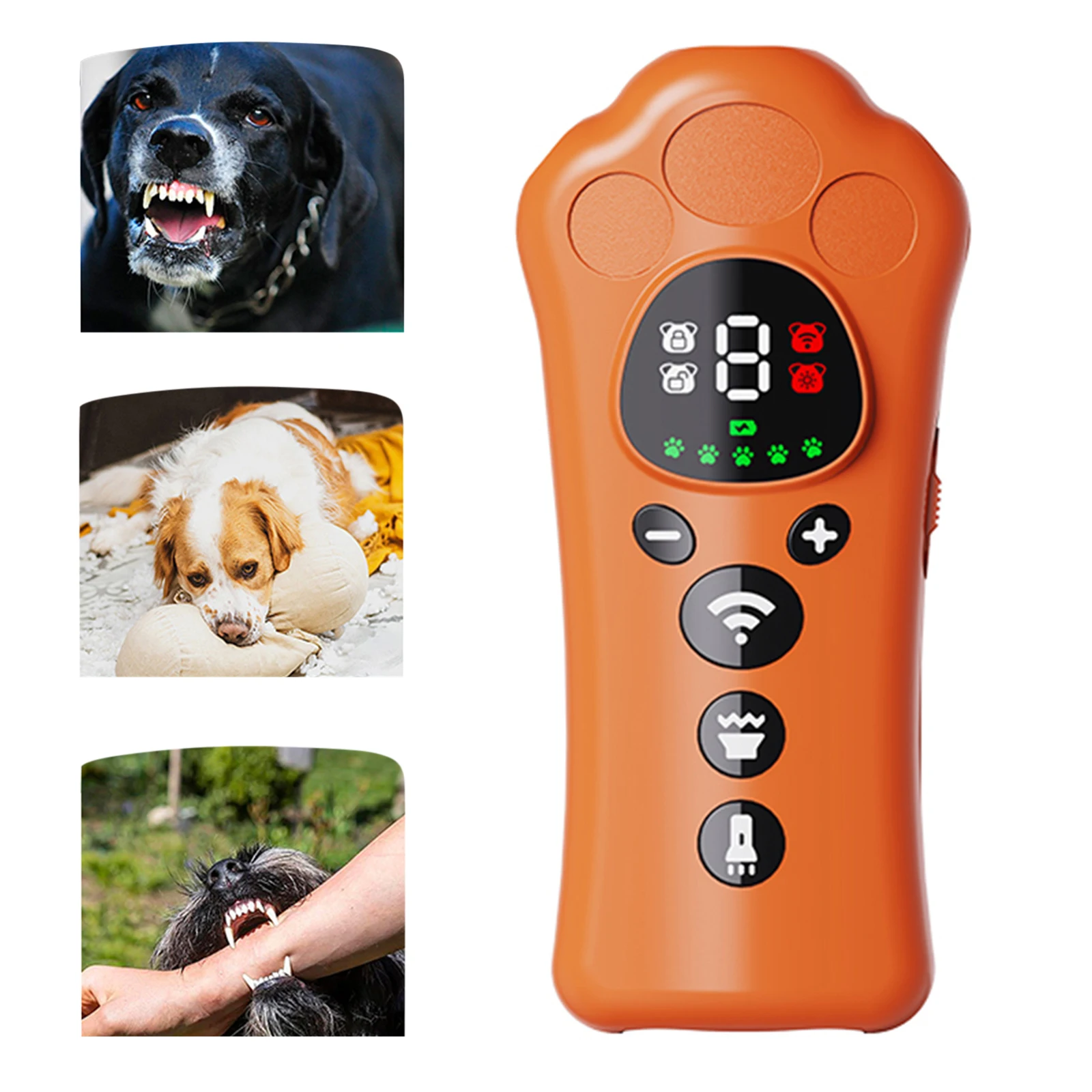 

Устройство для предотвращения лая собак с переменной частотой, с LED-фонариком для тихих прогулок и спокойного дома