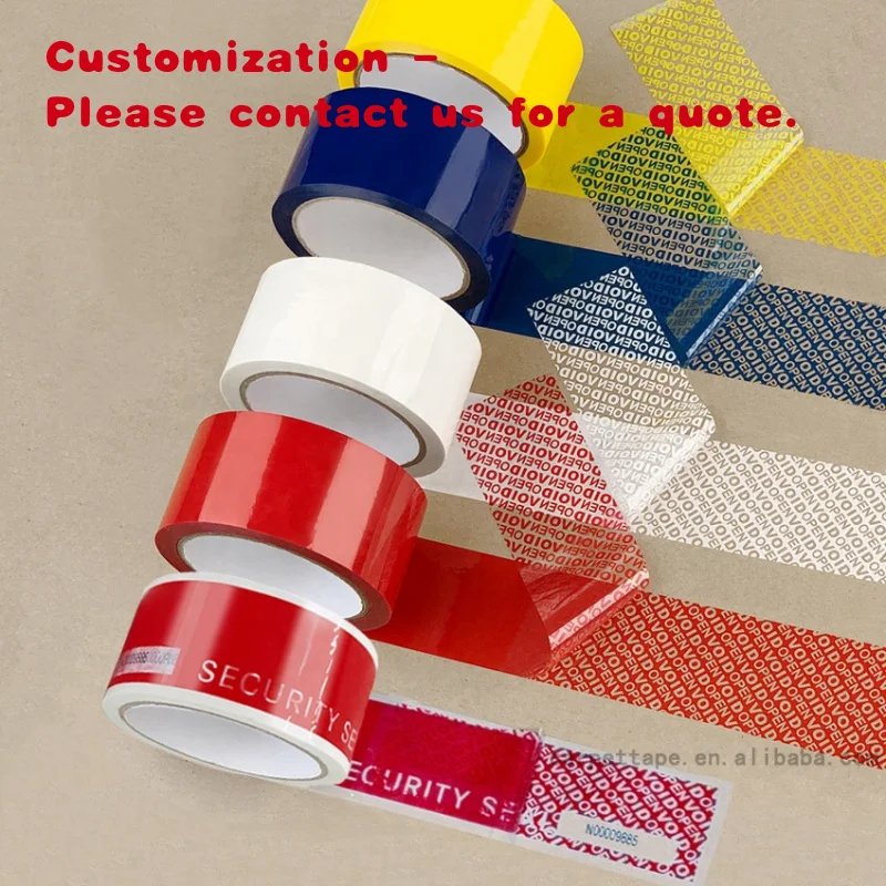 custom.Custom Security Packing Tape Serial Number Open Evidence Void Tamper Evident Proof Packing Tape Cintas De Segur