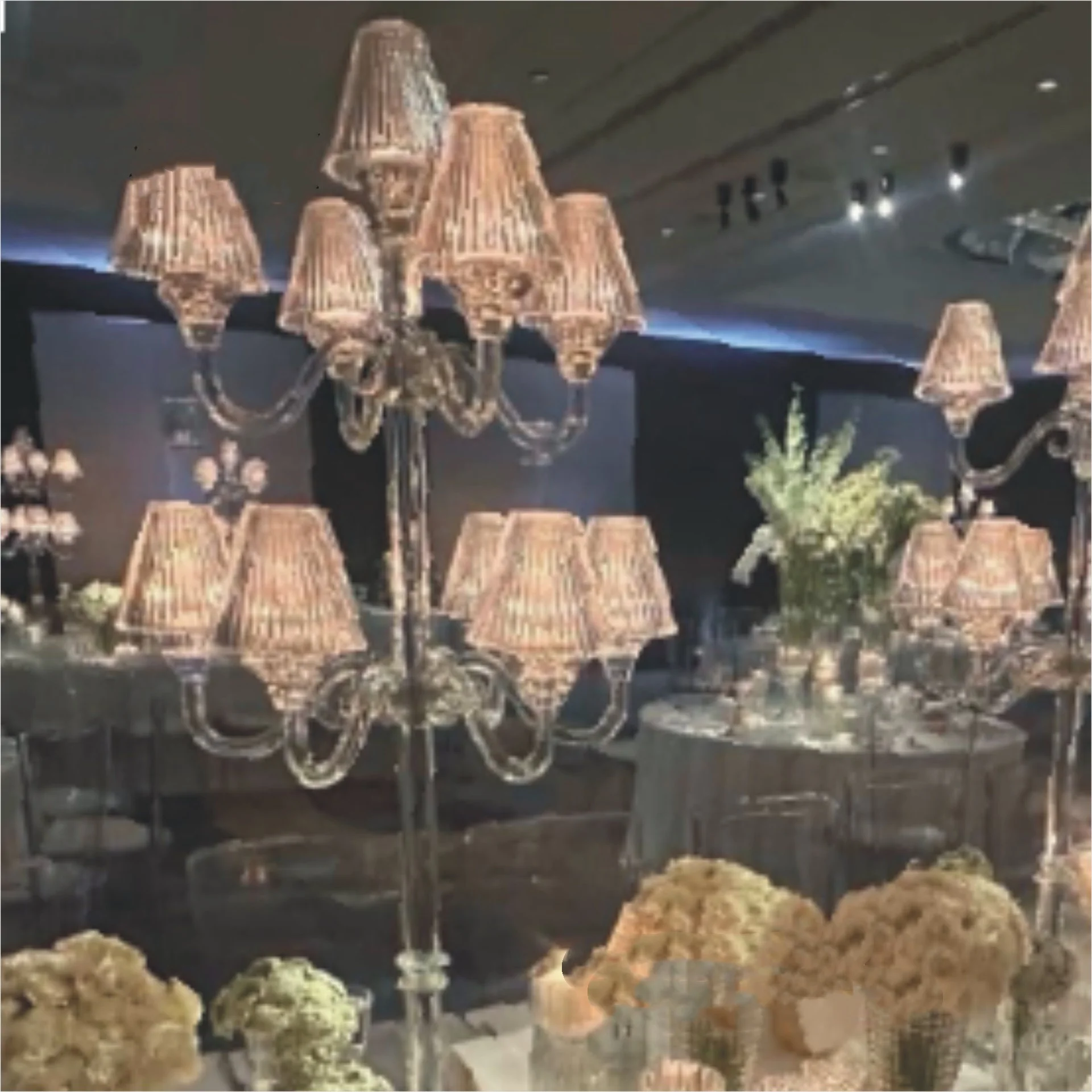 

4 шт. (комплект) Свадебные декорации: светильники-фонарики в форме зонта, стеклянные хрустальные подставки для фона, декор для свадебного фона