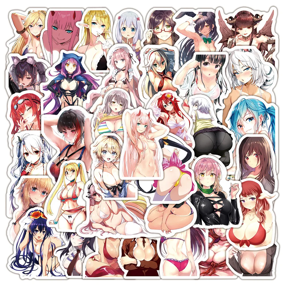 100pcs Sexy Anime Girl Graffiti Stickers Comics Trolley Case Notebook Mobile Phone Kettle Stickers Wholesale