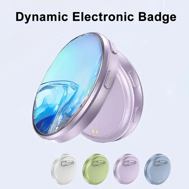 

Anime E-Badge Display Pin Dynamic Electronic Badge Anime Merchandise Digital Display Badge Dynamic Gift for Otaku Fans Friends