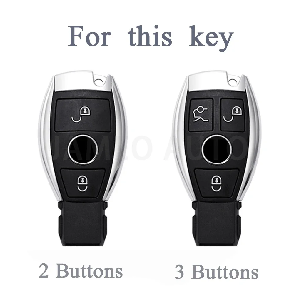 For Mercedes Benz A B C E G Class C200 C300 E350 W205 E260L GLK A45 AMG BGA 2 3 Buttons Car Key Case Cover Shell Fob Accessories