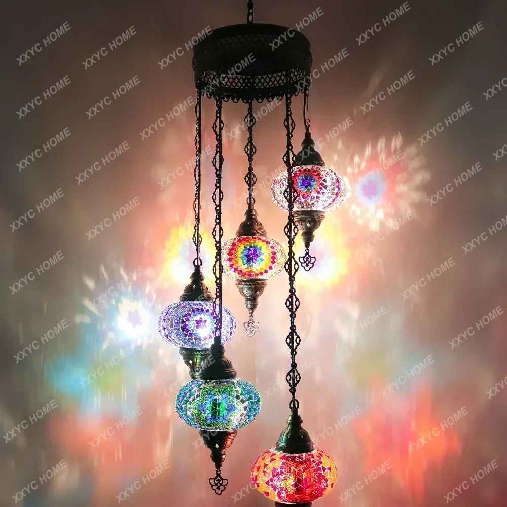Amazing 5 Big Glob  Turkish mosaic chandelier ceiling  Moroccan