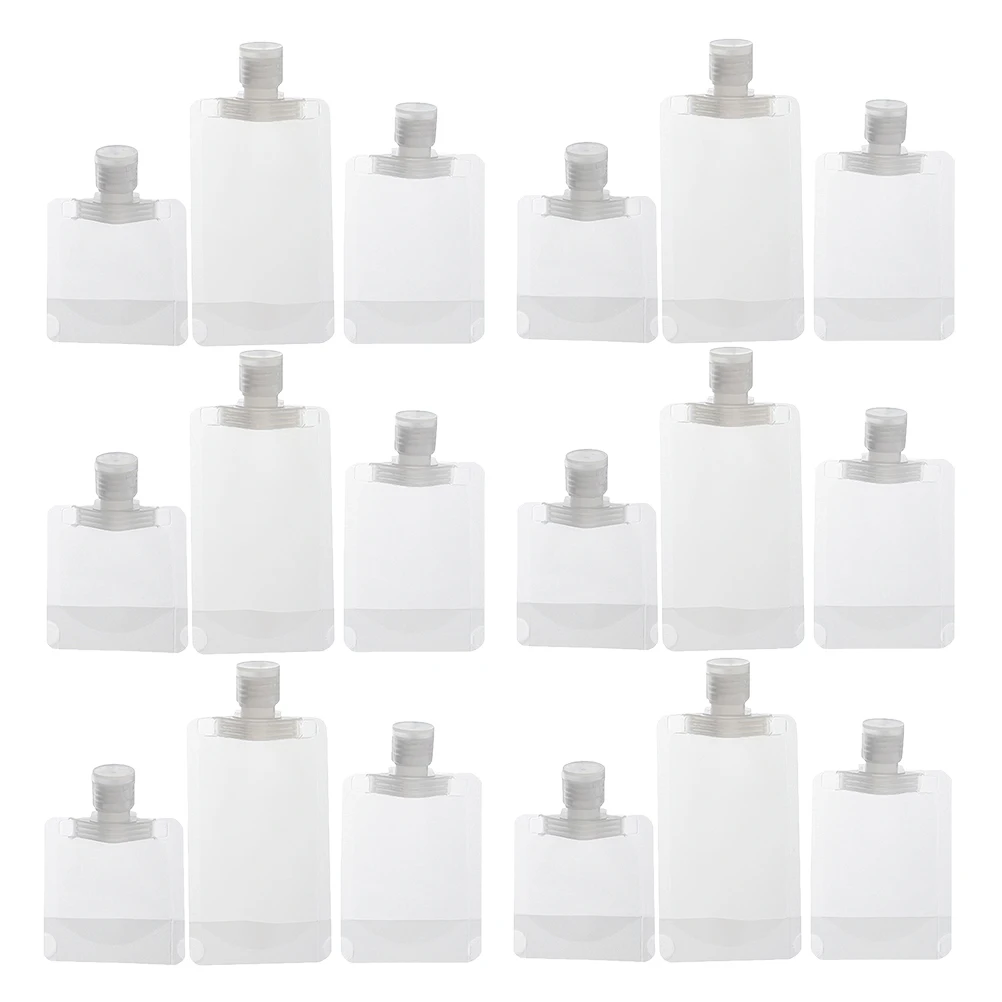 

30pcs Travel Toiletries Bags 30ml 50ml 100ml Portable Liquid Packing Containers Refillable Squeeze Pouches Shower Gel