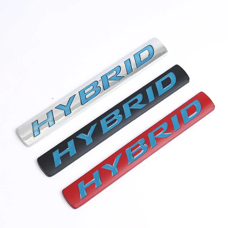 Insignia de emblema adhesivo de coche híbrido de Metal 3D para logotipo híbrido Toyota Prius Camry Crown Auris Rav4s S-MAX Fusion Explorer Limited