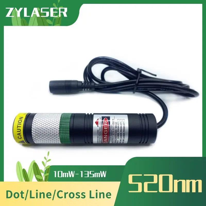 Lente de vidro impermeável focusável, módulo laser para carpintaria, máquina de escultura, ponto verde, linha, linha cruzada, 30mW, 50mW, 135mW,