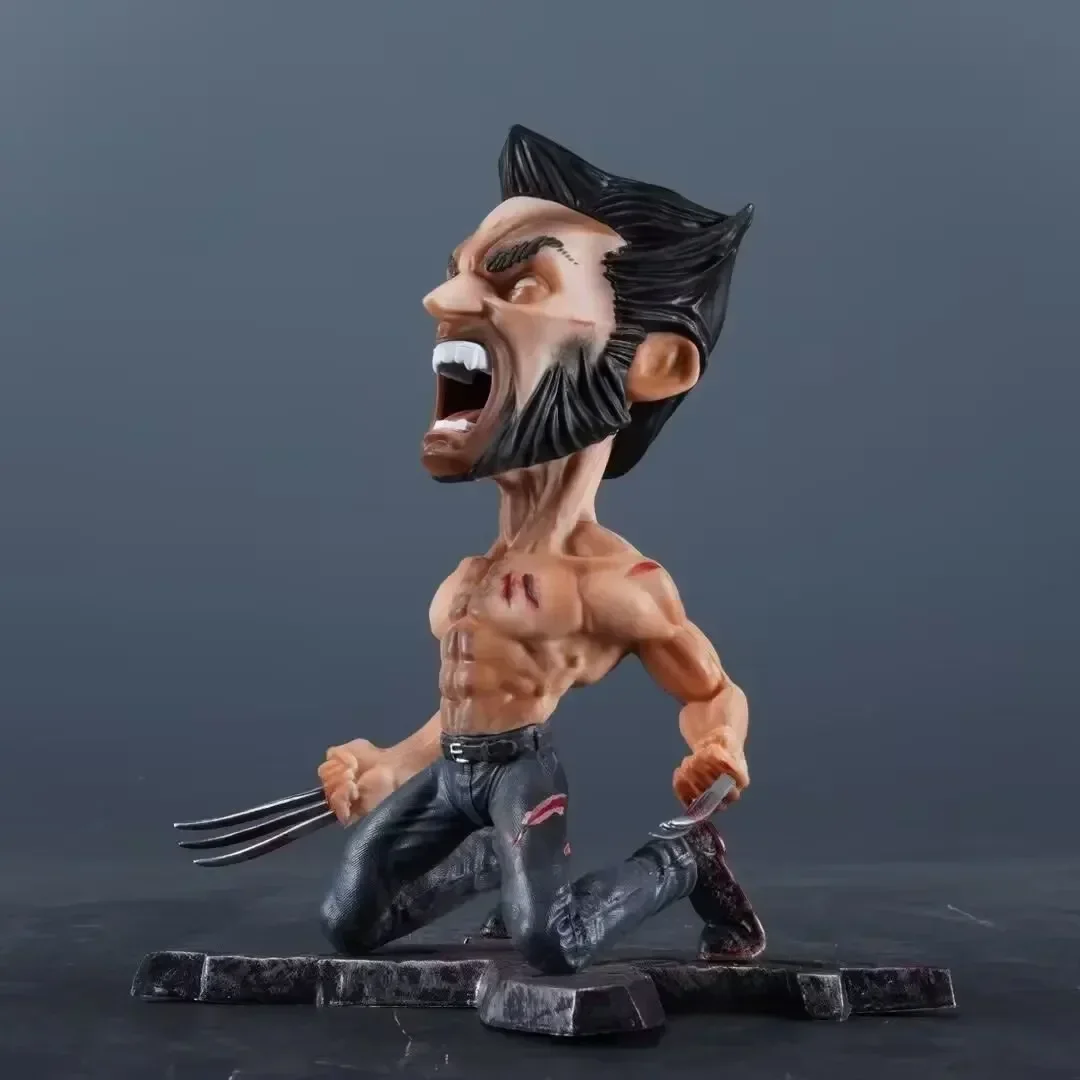 Wolverine Anime Action GK Figurines, Loup à Genoux, X-Men, Figurine Version Q, Ornement de Bureau, Modèle Statue, Poupées Personnalisées, Cadeaux, En Stock