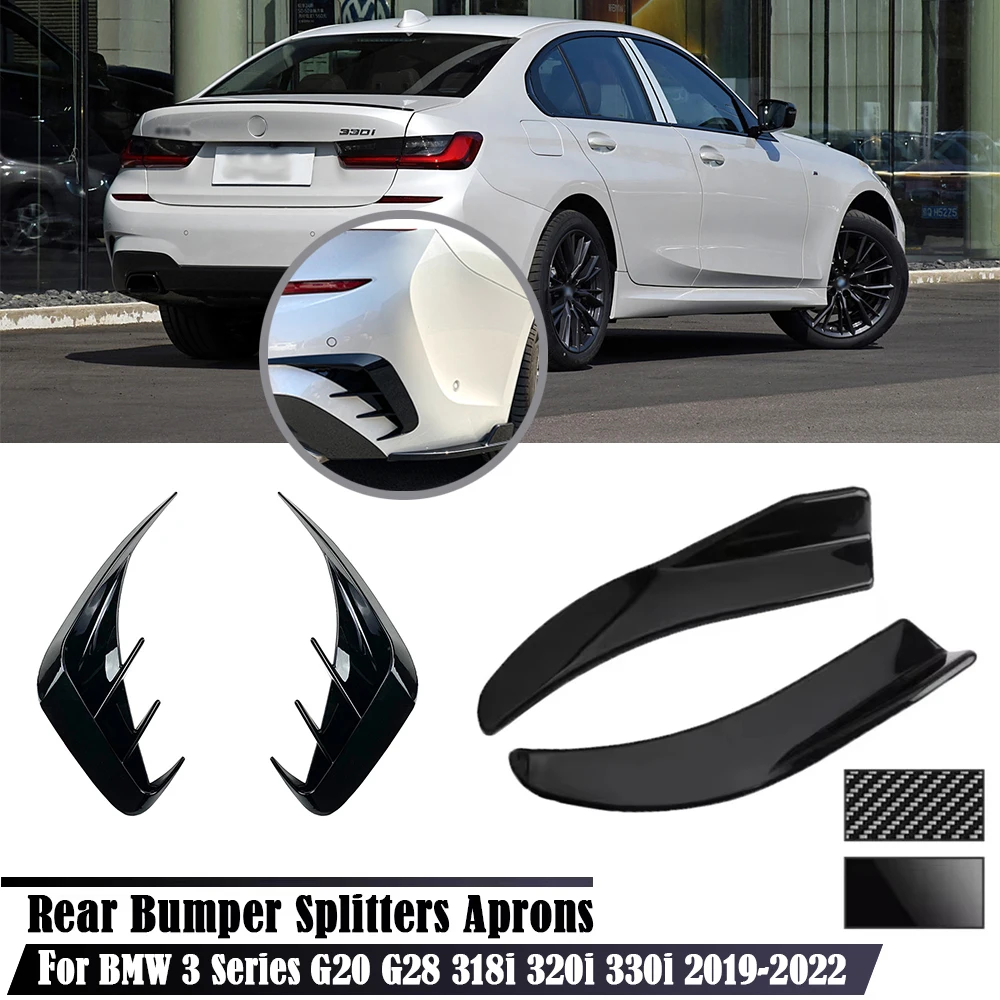 

Car Bumper Spoiler Rear Lip Anti-collision Side Skirt Side Air Vent Cover Trim For BMW 3 Series G20 G28 318i 320i 330i 2019-2022