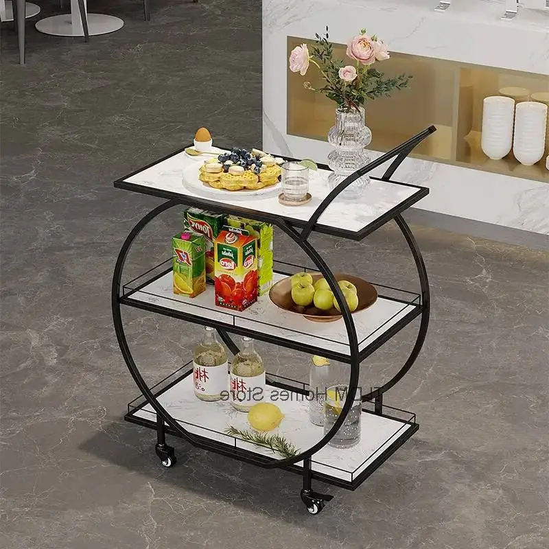 Bathroom Hotel Handcart Work Street Push Moving Hotel Side Handcart Extended Trolley Reinigungs Wagen Commercial Furniture