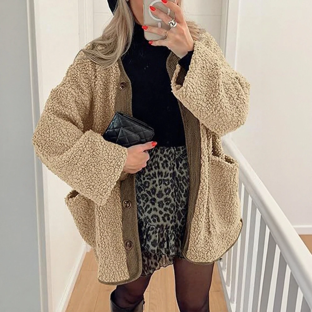 

Женское элегантное острое мини-пальто на пуговицах с длинными рукавами, осень-зима, с открытой передней частью, повседневный стиль, простой дизайн