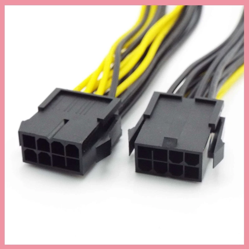 10pcs/lot Power Extension Cable PCI-E PCIE 8p Female to 2 Port Dual 8pin 6+2p Male GPU Graphics Video Card Miner 18AWG Wire B6