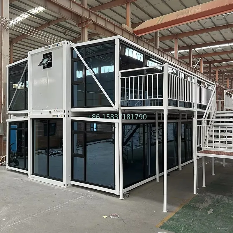 Customized Luxury Container House Flat Pack Modular Prefabricated Folding Container Tiny Homes Villa Expandable Container Houses