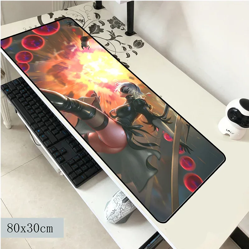 NieR Automata padmouse 800x300x2mm mouse mat laptop mouse pad locked edge notbook computer gaming mousepad gamer play mats