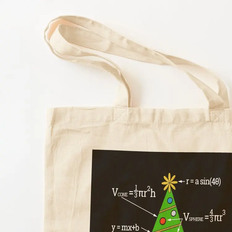 Math Geometry Christmas Tree Geometree Tote Bag Eco bag reusable shopping bags female bag hand ladies