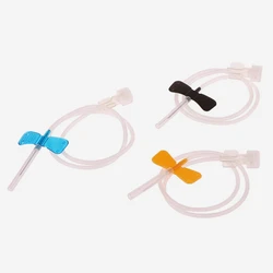 100pcs/lot Disposable Scalp Vein Set 21G 23G 25G Sterile Butterfly Needle with Luer Slip Pet Medical