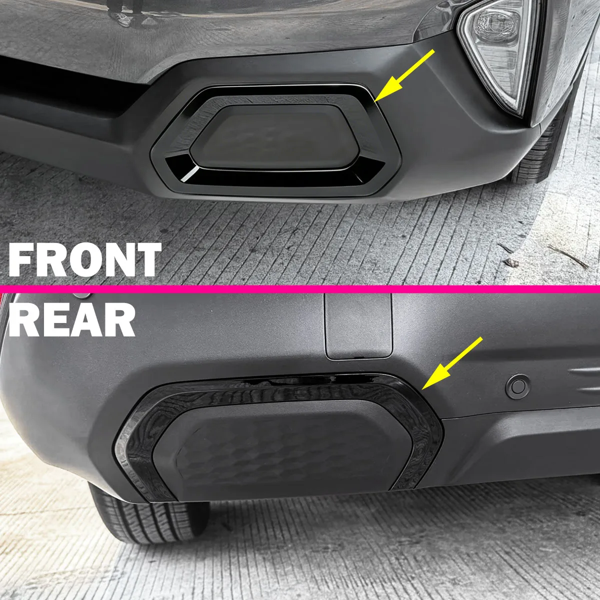 Front Rear Bumper Frame Trims Stylish For Subaru Forester SL 2025 2026 Glossy Black Accessories