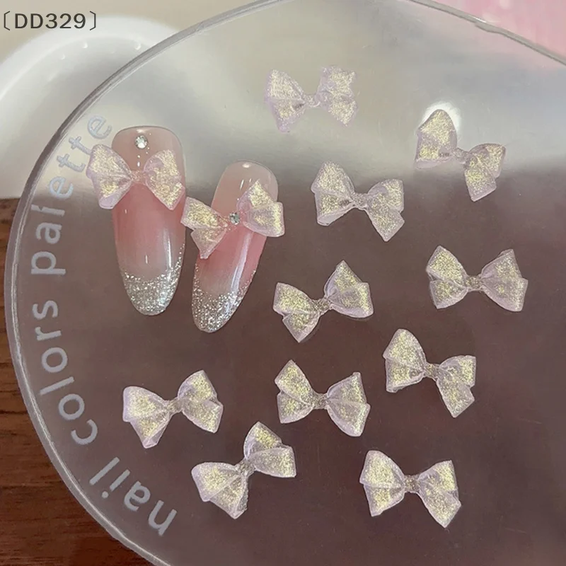 itariaDD329 soi30 stuks zacht gesneden glitter boog nail art charms schattig hars nagels decoratie benodigdheden sieraden accessoires diy