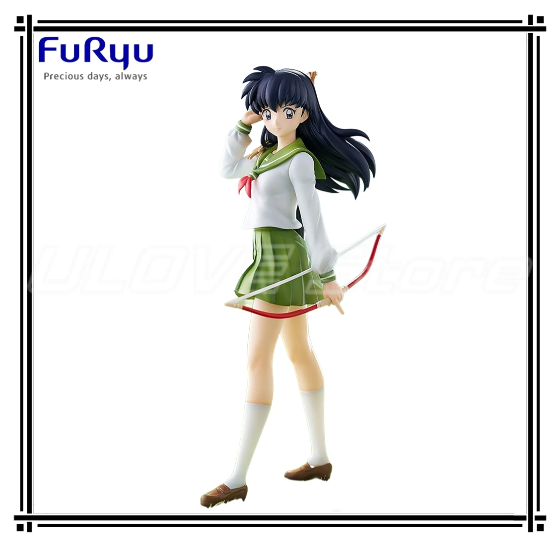 Em estoque original furyu tenereithol inuyasha higurashi kagome figuras de animação modelos coleção ornamentos de presente
