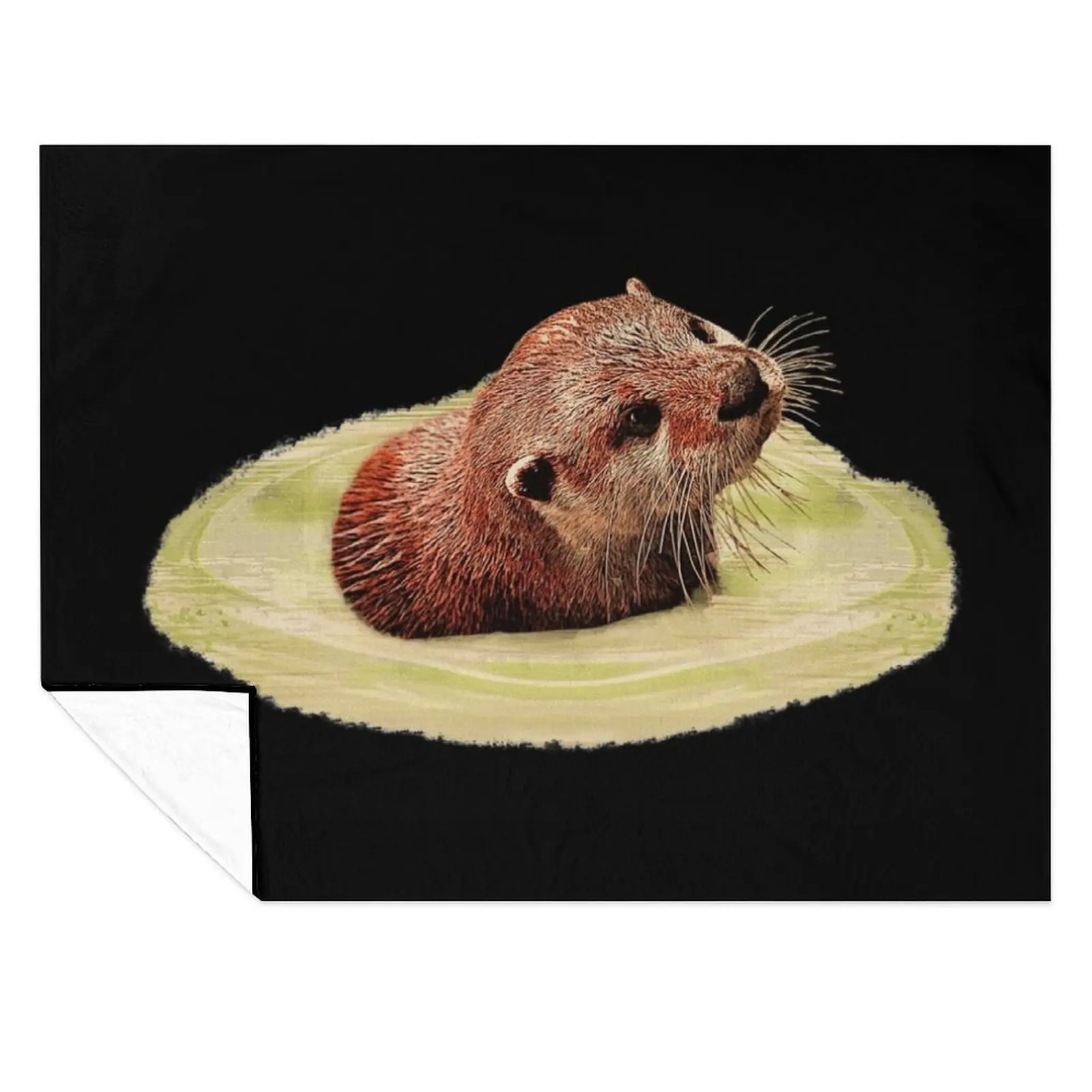 

Otter canvas pattern, animal lover outfits, adorable ottershirts Throw Blanket for babies Summer Bed covers Blankets