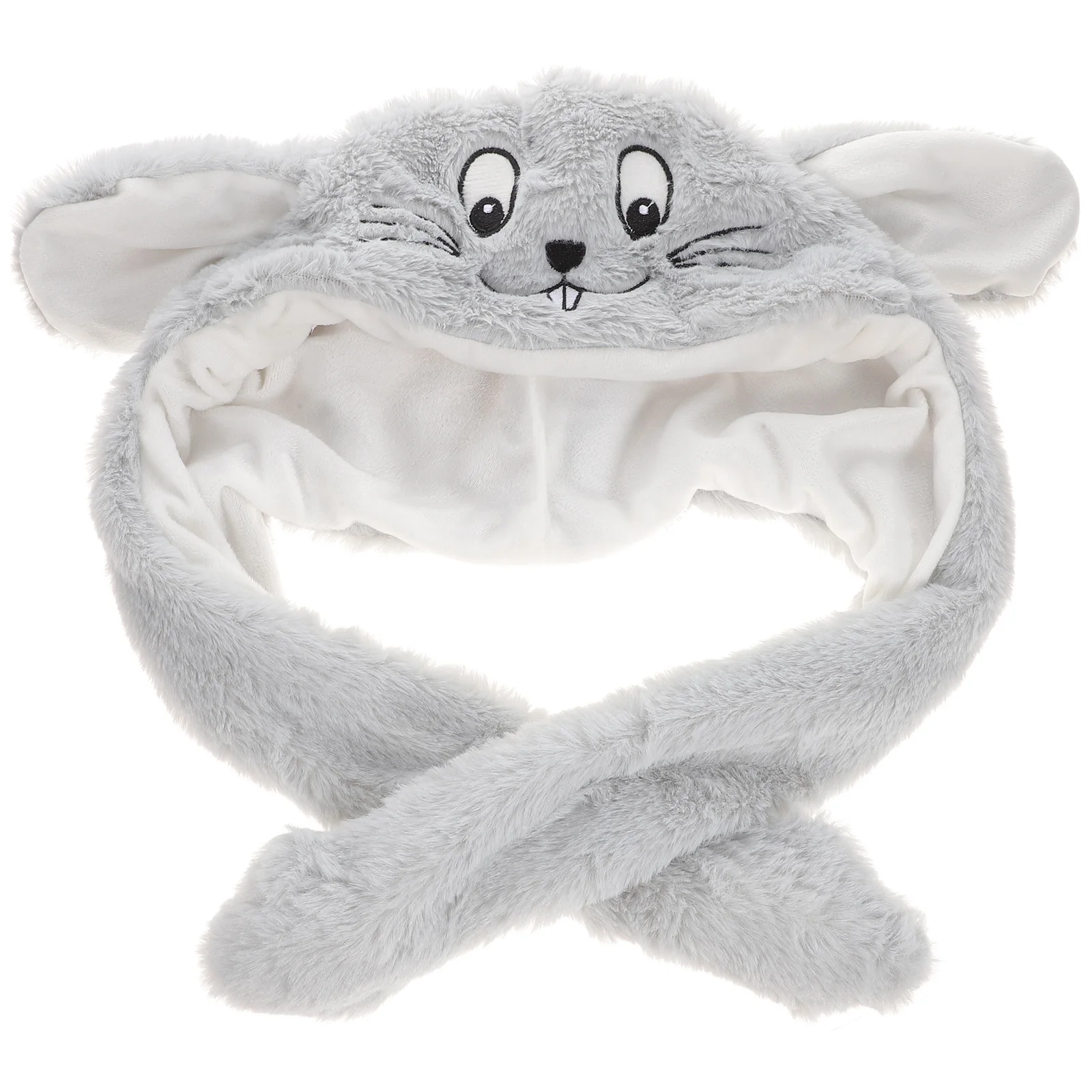 

Mouse Head Hat Cartoon Grey Color Soft Warm Winter Costume Props Funny Animal Design Party Photo Accessories Cosplay