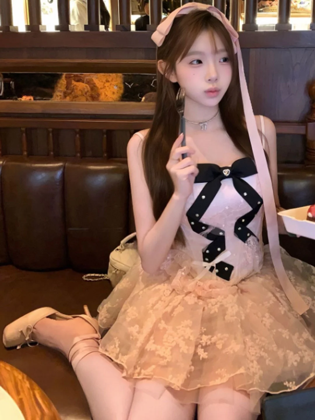 

Unique Small Size Bubble Skirt Tube Top Two Piece Set Youthful Summer Outfit Comfortable Cotton Material Casual Chic Style