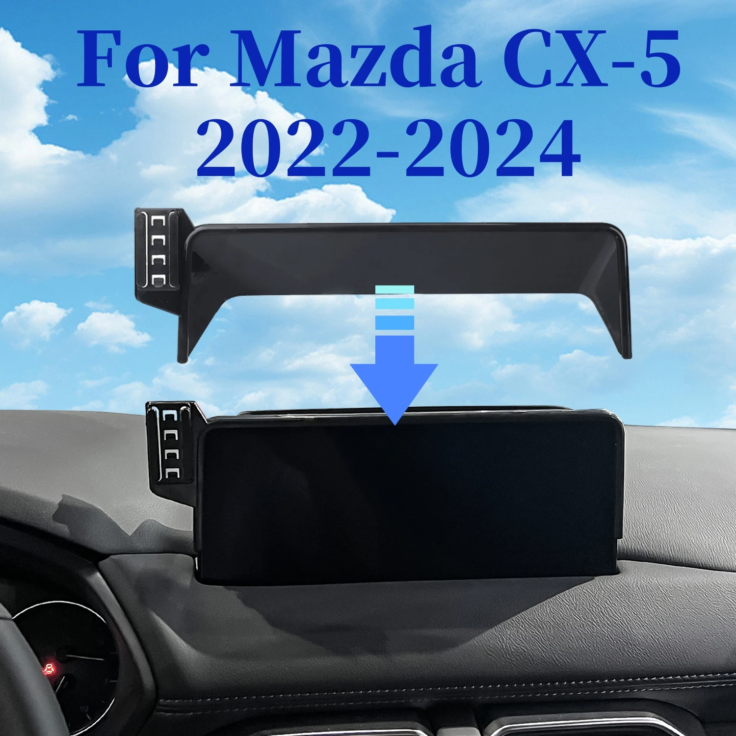 

Car Phone Holder Wireless Charger Gravity For Mazda CX-5 2022-2024 10.25 Inch Mobile Support For Car Auto Interior Accessories
